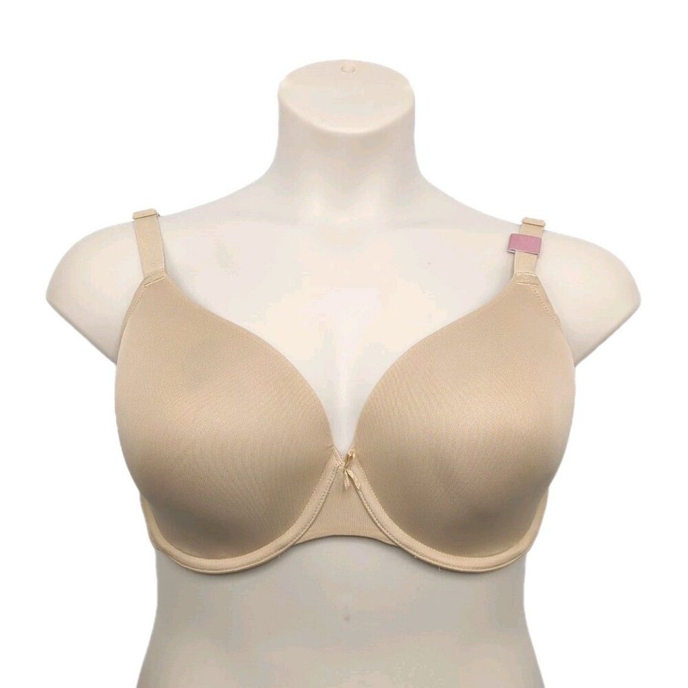 Cacique Lane Bryant Women Smooth T Shirt Bra Lined Straps 46C Cafe Beige